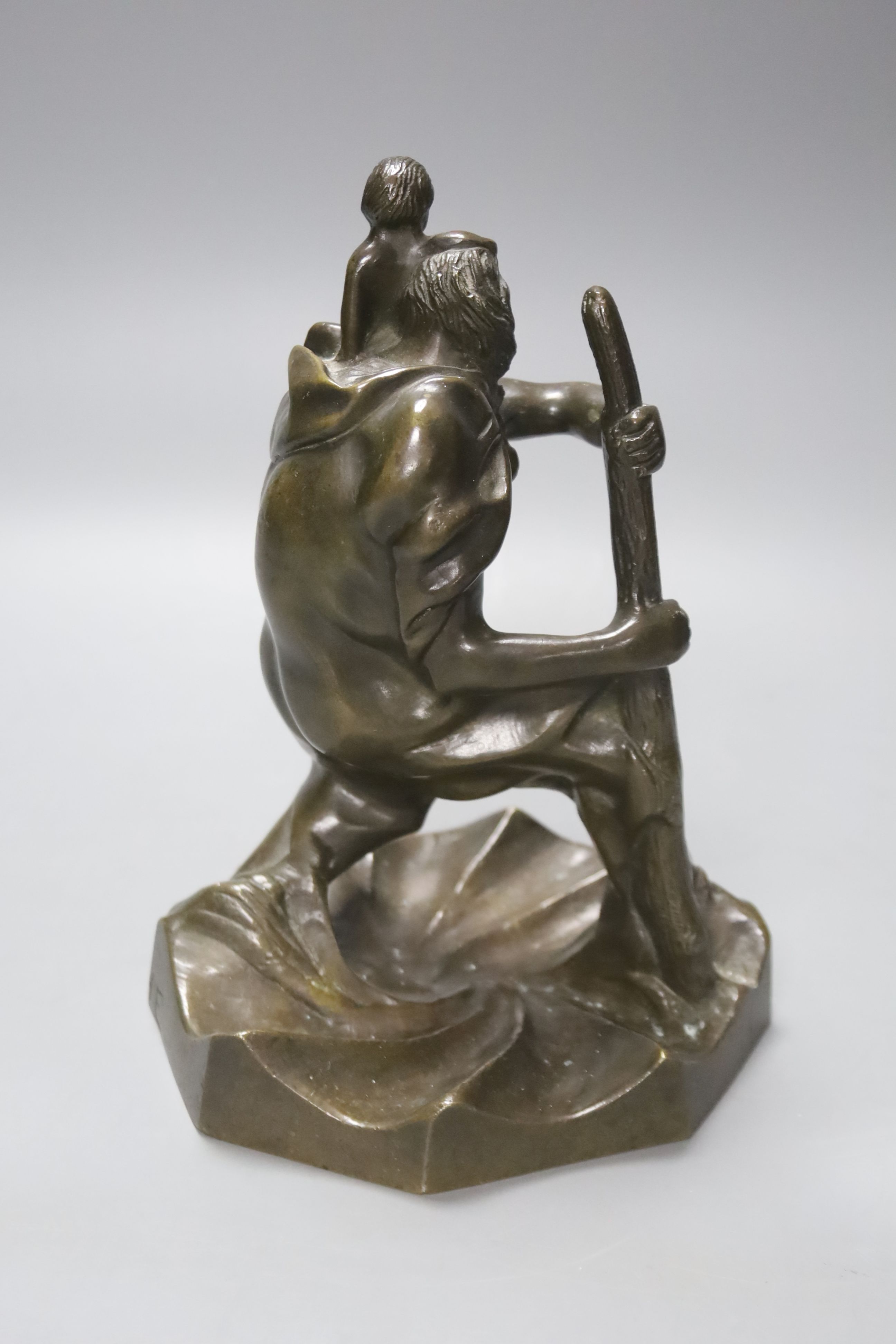 A Saint Christopher bronze